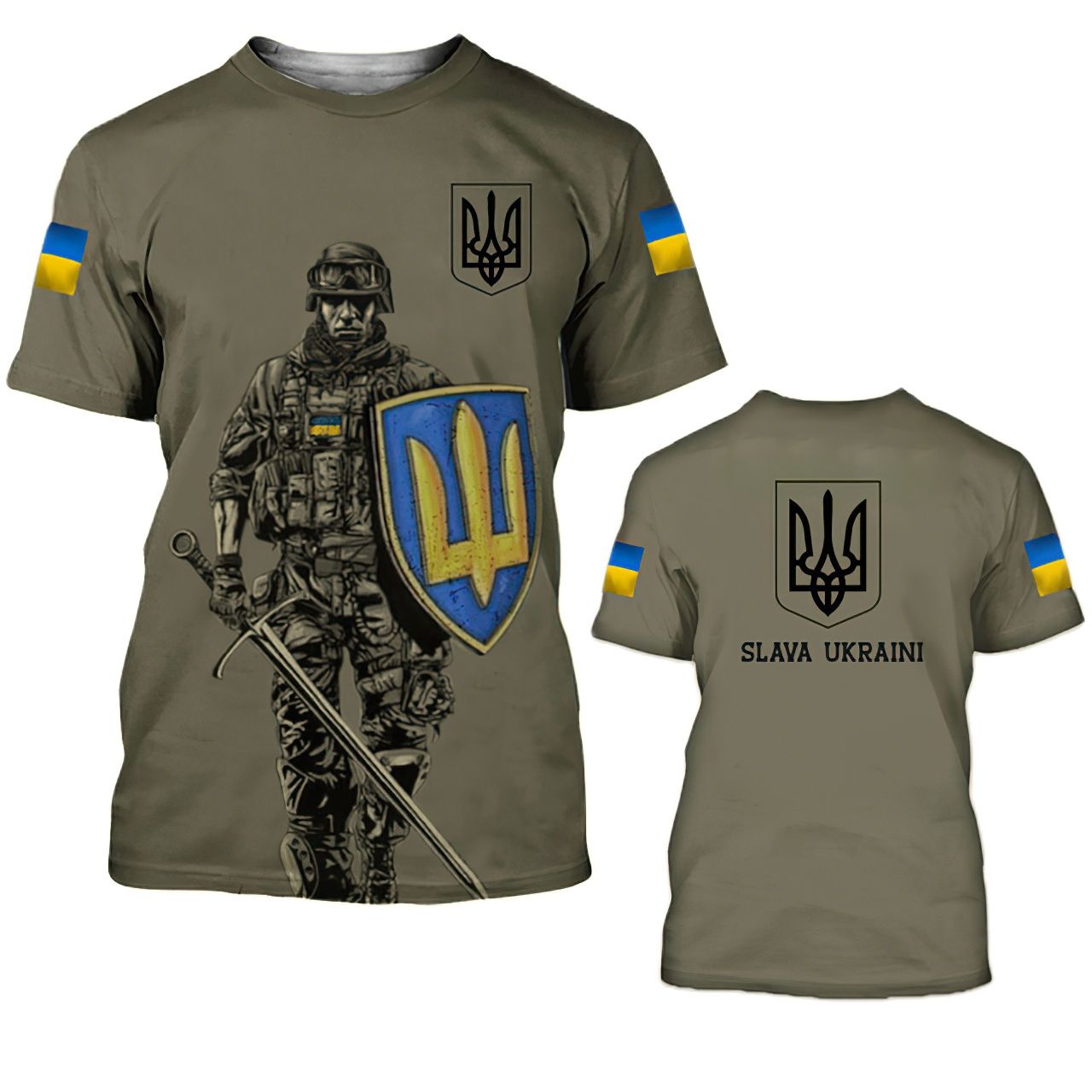 Camiseta de Ucrania para hombre, camiseta de verano de manga corta con emblema nacional de Ucrania, bandera con estampado 3D, jersey de cuello redondo a la moda, ropa para hombre