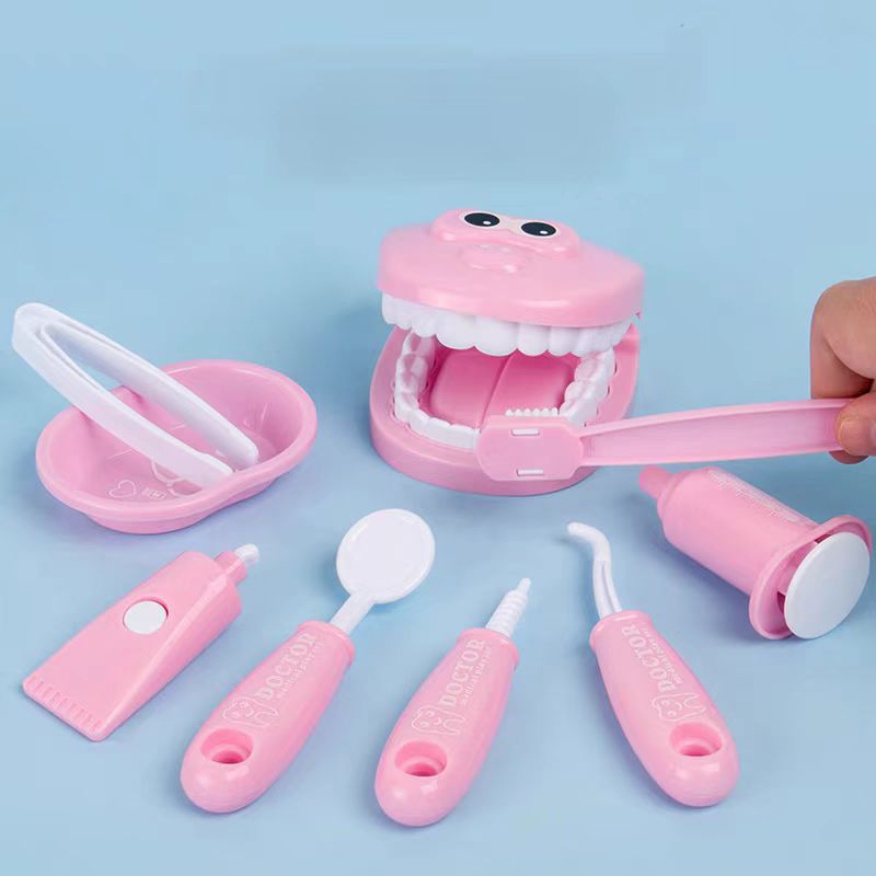 Early Education Toy Set Oral Brushing Practice Toy Little Doctor Injection Pretend Play for Girls and Boys