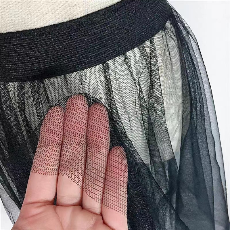 Zwart Wit Lange Tule Kant Mesh Rok Vrouwen Petticoat Onderrok Zomer Koreaanse Onregelmatige Cover Up Rok Tutu Rok Voor Meisje