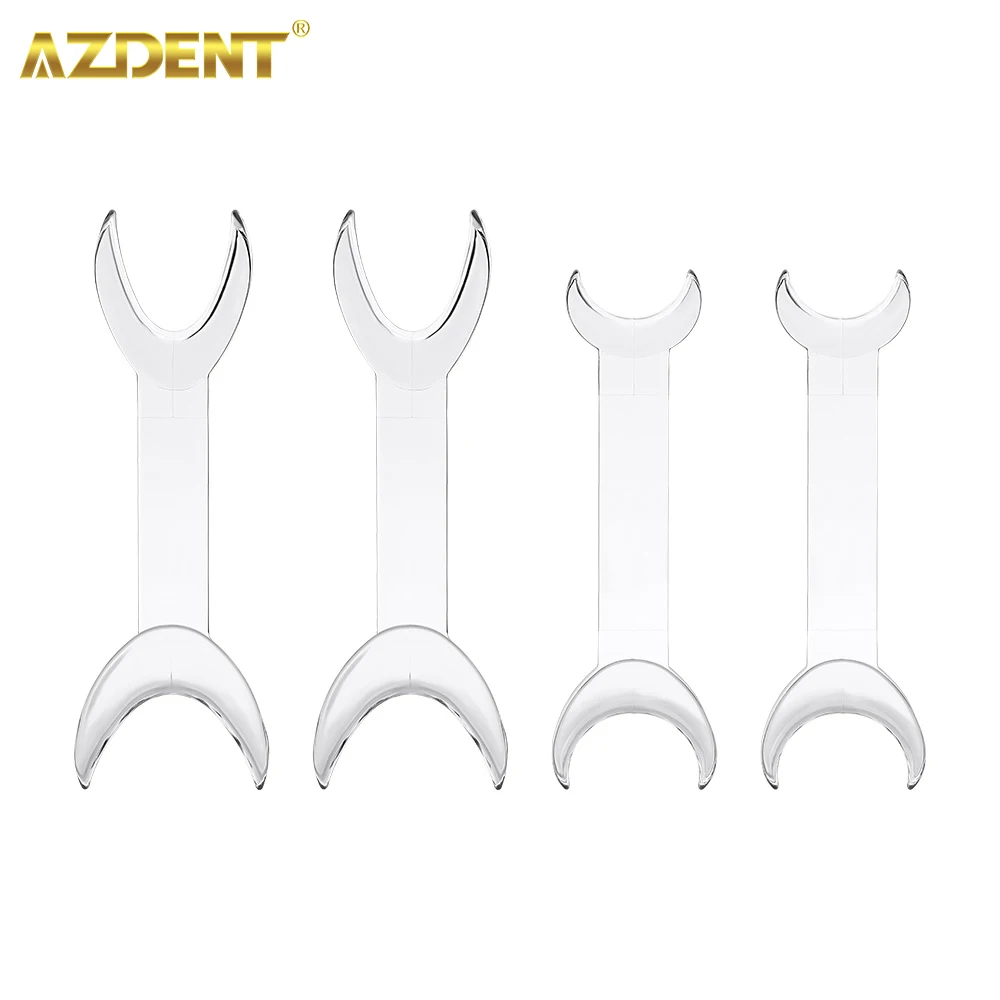 AZDENT ทันตกรรม T-Shape Retractor เปิดปากคู่หัว 4pcs จัดฟันฟันเปิดปากทันตกรรมเครื่องมือขนาดเล็กขนาดใหญ่ Lab