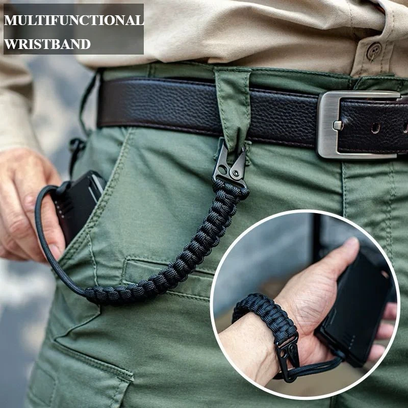 1/20PCS Outdoor multifunctionele armband rugzak sleutelhanger handgeweven sportparacord polsband wandelen kampeeruitrusting