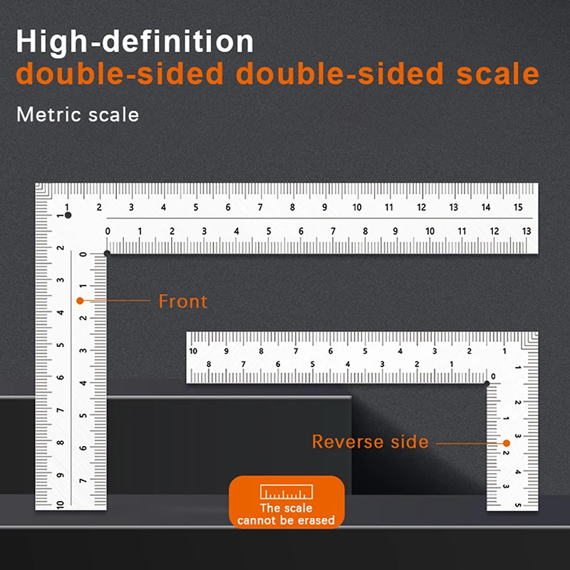 Mini righello per inquadratura strumento di misurazione del Layout righello quadrato ad angolo retto in acciaio inossidabile precisione per la costruzione di calibri per cornici