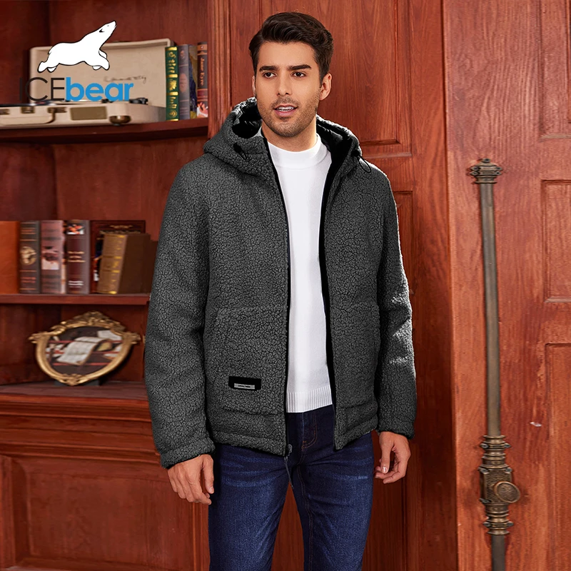 Icebear 2024 neue Winter Herren jacke warmes Fleece reversibler Herren mantel mwd4966i