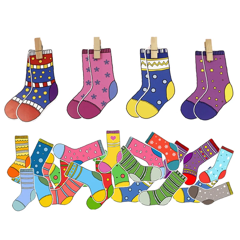 Material Montessori para niños pequeños, juguetes DIY, calcetines, clasificación de colores, juegos a juego, juguetes educativos de aprendizaje temprano, material didáctico preescolar