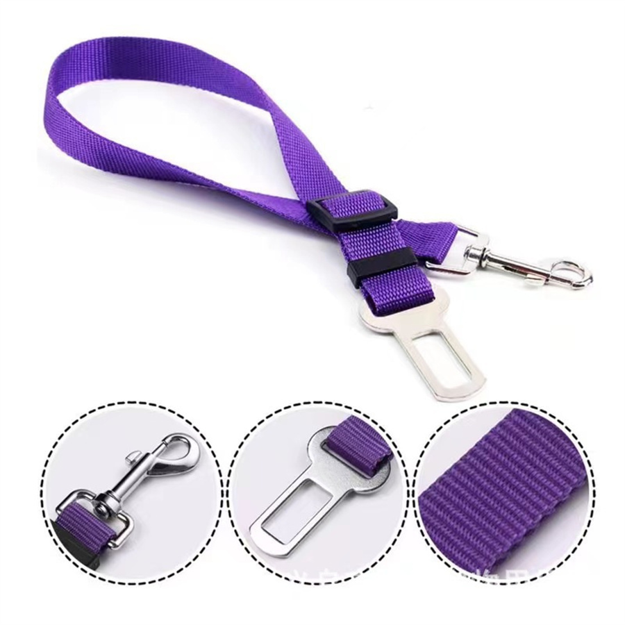 Ceinture de sécurité de voiture pour chien et chat, 1 pièce, adaptée à une boucle de sécurité universelle, corde de sécurité réglable, ceintures de sécurité pour chien, Accessoires pour chiens