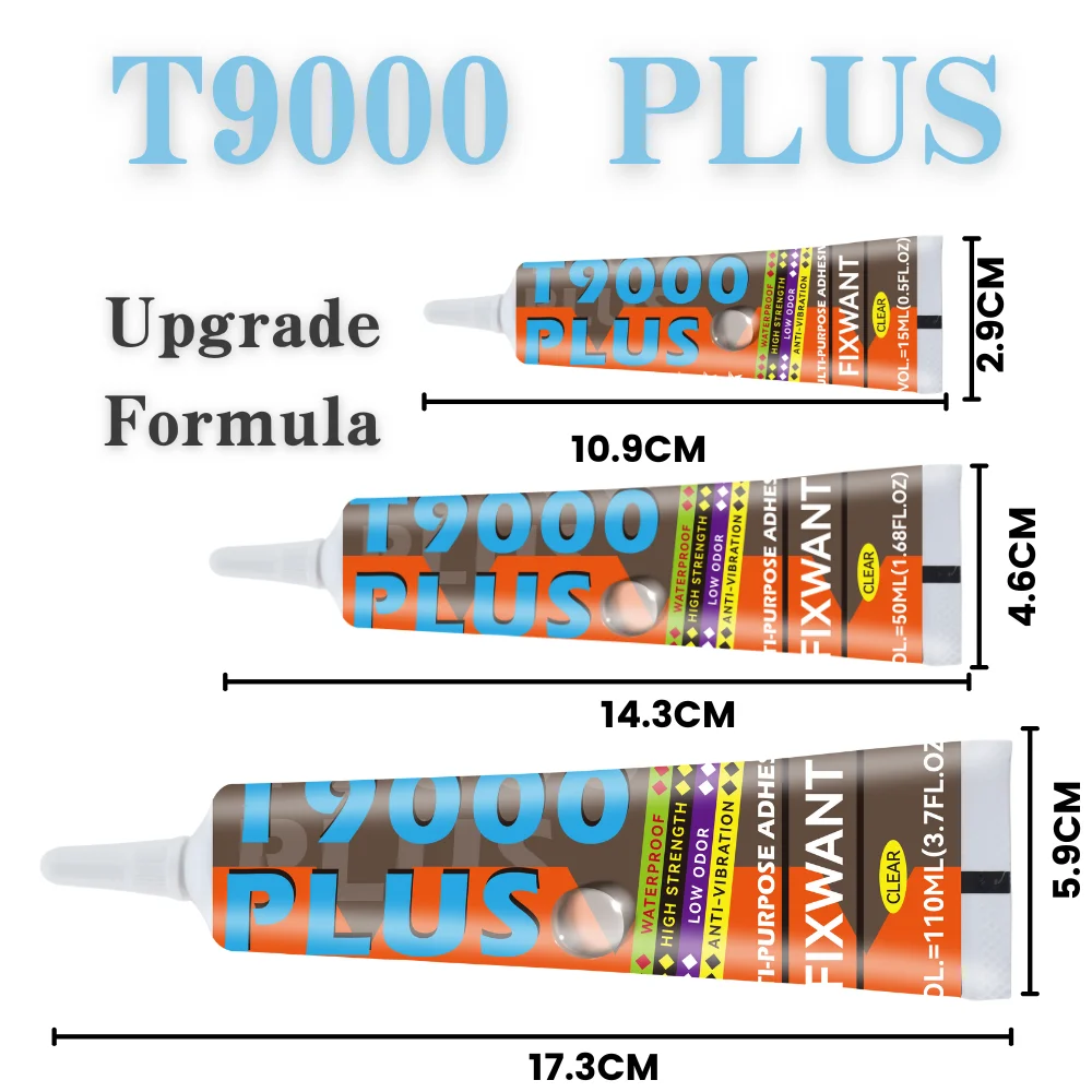 Colle de réparation de téléphone T9000 PLUS, adhésif Ultra clair et fort pour montre, bijoux, écran, plastique, liaison Flexible et étanche, réparation de bricolage