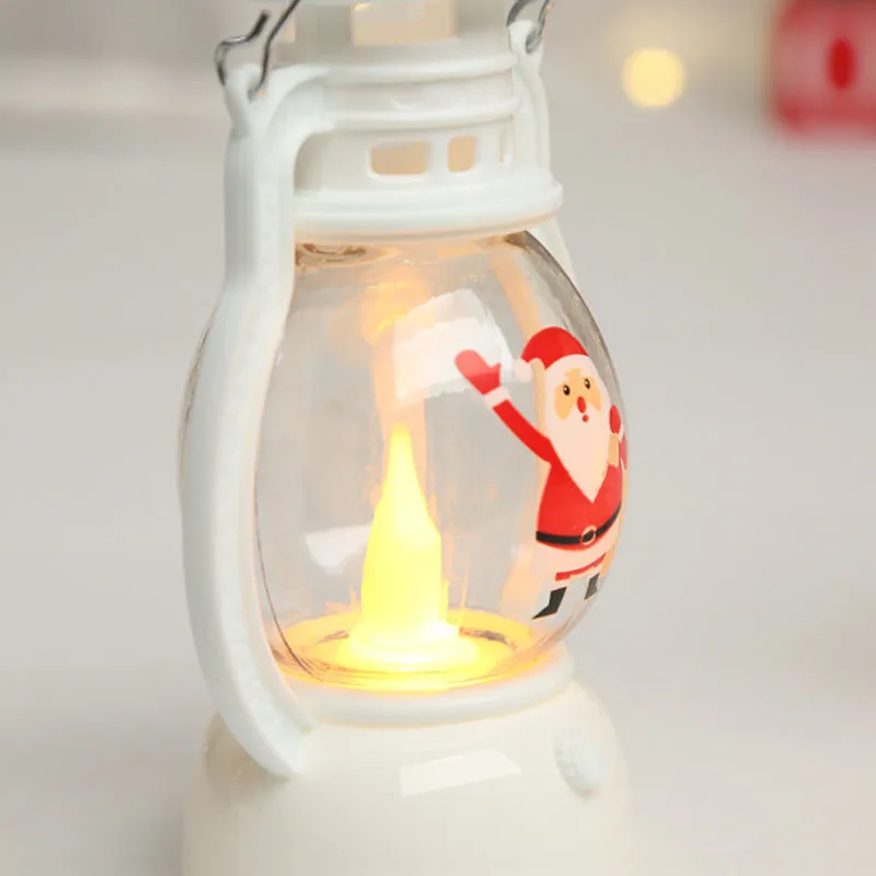 แบบพกพา LED คริสต์มาส Santa Claus Snowman โคมไฟตกแต่งในร่มไฟแบตเตอรี่ขับเคลื่อนสําหรับคริสต์มาสปีใหม่ Navidad เครื่องประดับ
