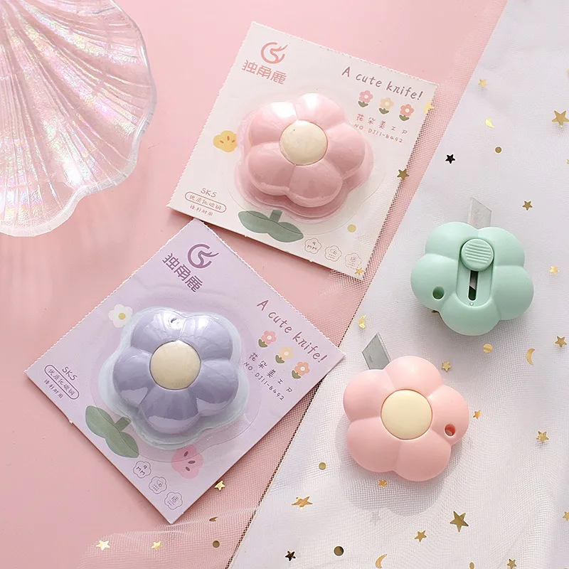 1/2PCS Mini Flower Art Knife Portable And Unwrapping Express Delivery Knife Student Office Paper Cutting Handmade Utility Knife