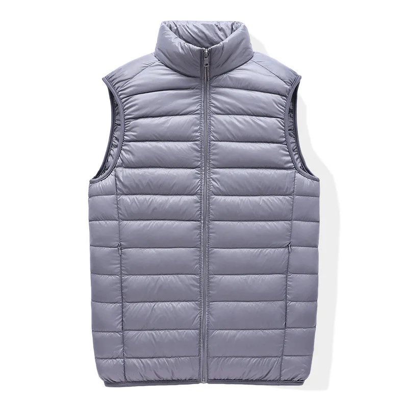 Ärmellose Pufferjacke für Herren, 2023, neuer Herbst, Frühling, leicht, wasserabweisend, verstaubar, Herren-Daunenweste