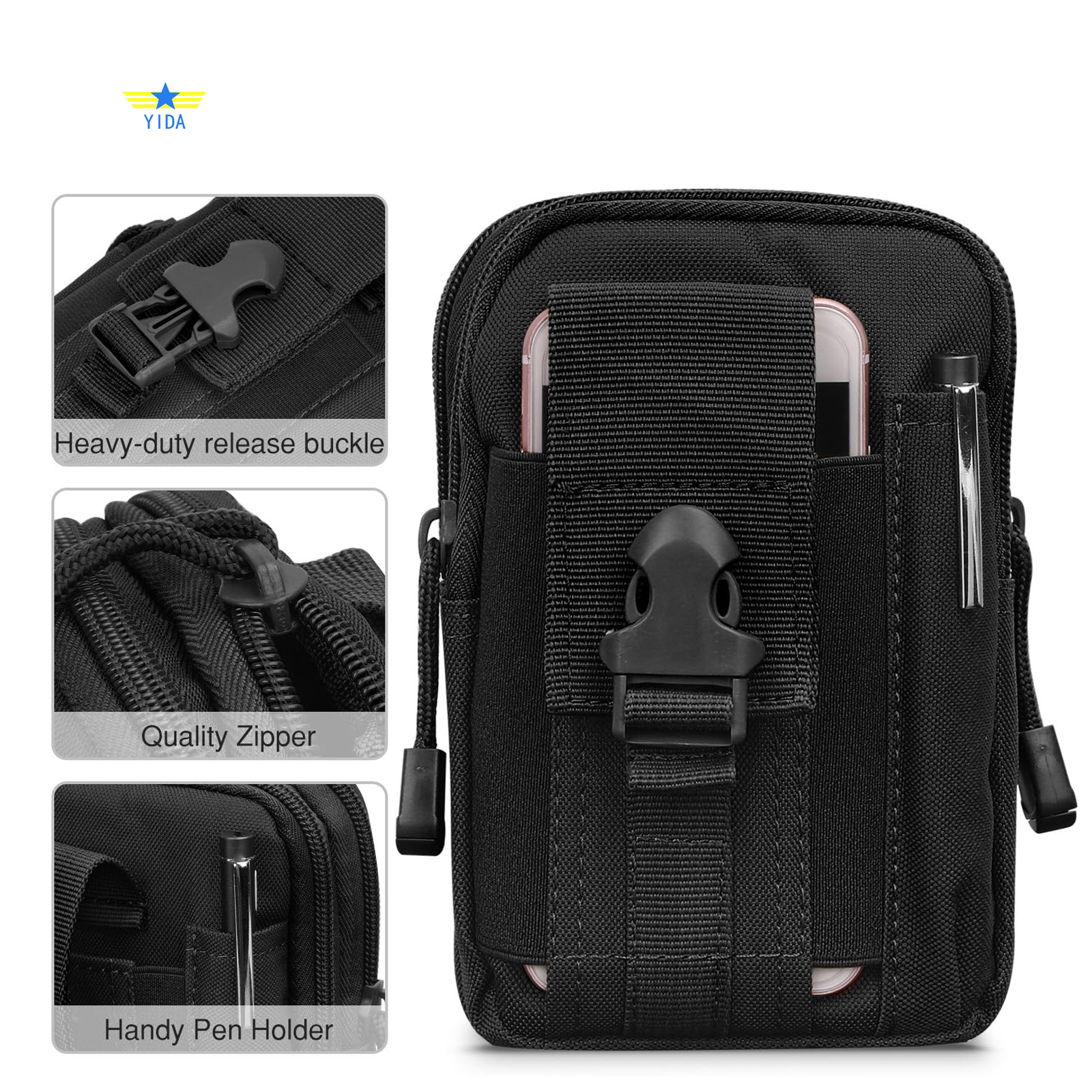 Tactical Molle Bag Fanny Pack Wallet Holster Portable Belt Bag Nylon Multifunctional Fanny Pack Outdoor Sport Hunting