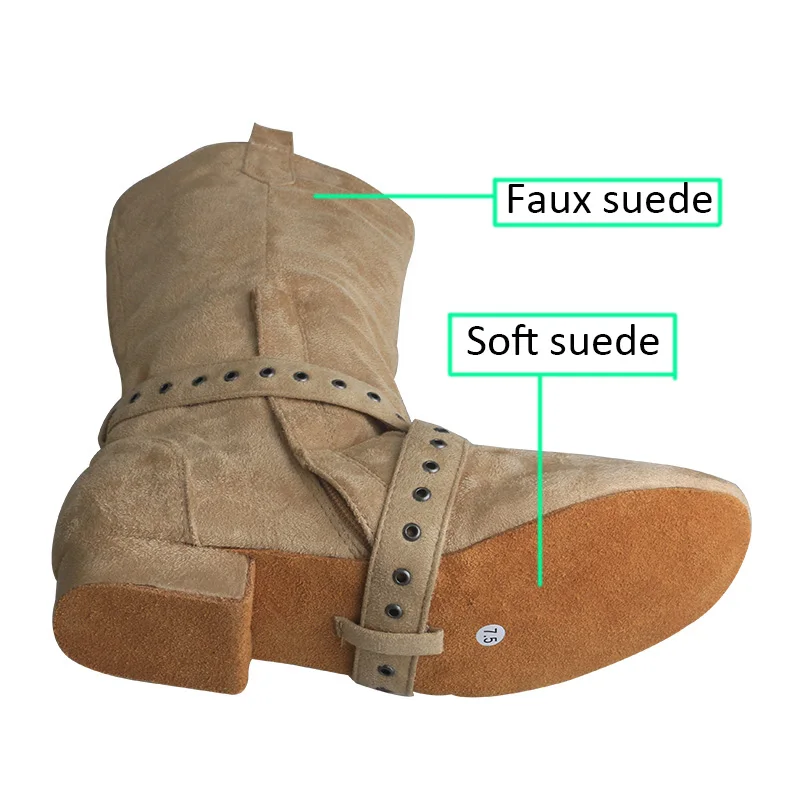 28 Colors Customized Heel and Color Line Women Dancing Boots Beige Long Boots for Dancing Suede Swayd Dance Boots Size 43