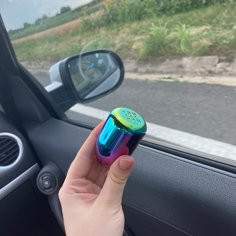 Uniwersalna 5-biegowa samochodowa dźwignia zmiany biegów Aluminiowa dźwignia zmiany biegów Pokrętło zmiany biegów Gead Kolor węgla Samochodowa dźwignia zmiany biegów