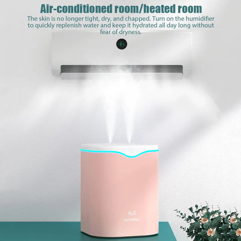 Xiaomi-USB付き空気加湿器,ダブルスプレーポート,エッセンシャルオイル,アロマテラピー,家庭用清浄機,2000ml