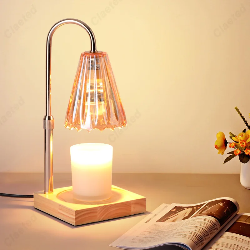 Prosta i kreatywna lampa do topienia wosku aromaterapeutycznego z czasowym przyciemnianiem do dekoracji wnętrz w stylu vintage, nastrojowe oświetlenie sypialni