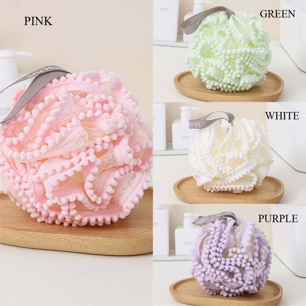 Soft Bathing Flower Foaming Sponge Bubble Wisp for Body Exfoliating Shower Flower Mesh Ball Body Wash Skin Cleaner Bath Supplies
