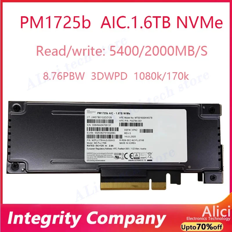 Nueva unidad de estado sólido Original para SAMSUNG PM1725 /1735 3,2 TB 1,6 T HHHL tarjeta PCIE servidor empresarial SSD