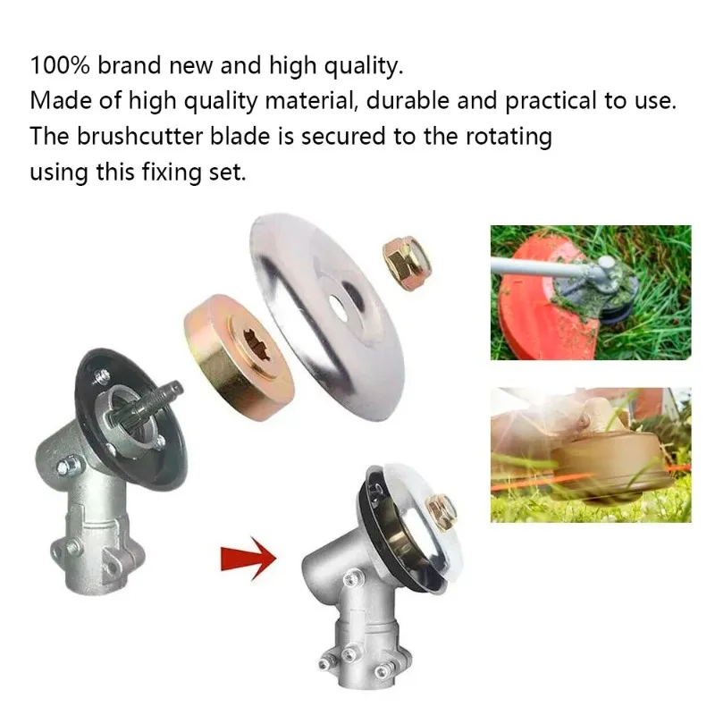 1RT Rasenmäher Rasentrimmer Kopf Adapter Mutter Befestigungsset Rasenmäher Klinge für Gartengeräte Teile