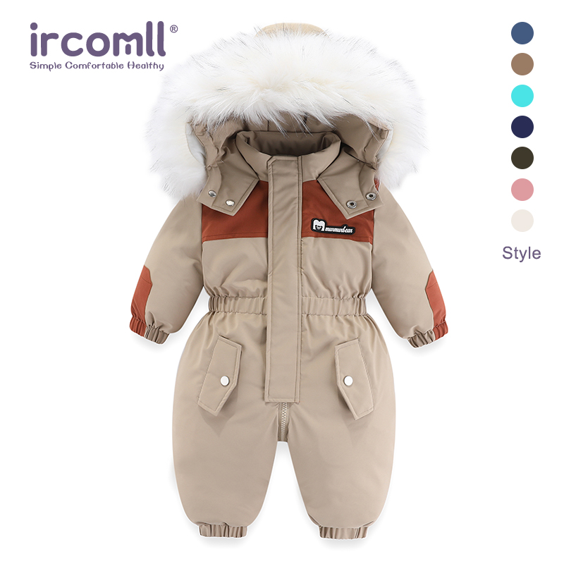 -30 gradi vestiti invernali per bambini tute capispalla per neonati tuta da sci per bambini tuta spessa per bambini impermeabile con cappuccio per ragazze
