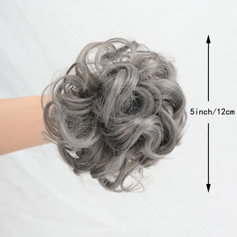 MSTN 爪スタイル乱雑なおだんごヘアアクセサリー、カーリーヘアおだんごヘアアクセサリー、女性用ヘアエクステンション
