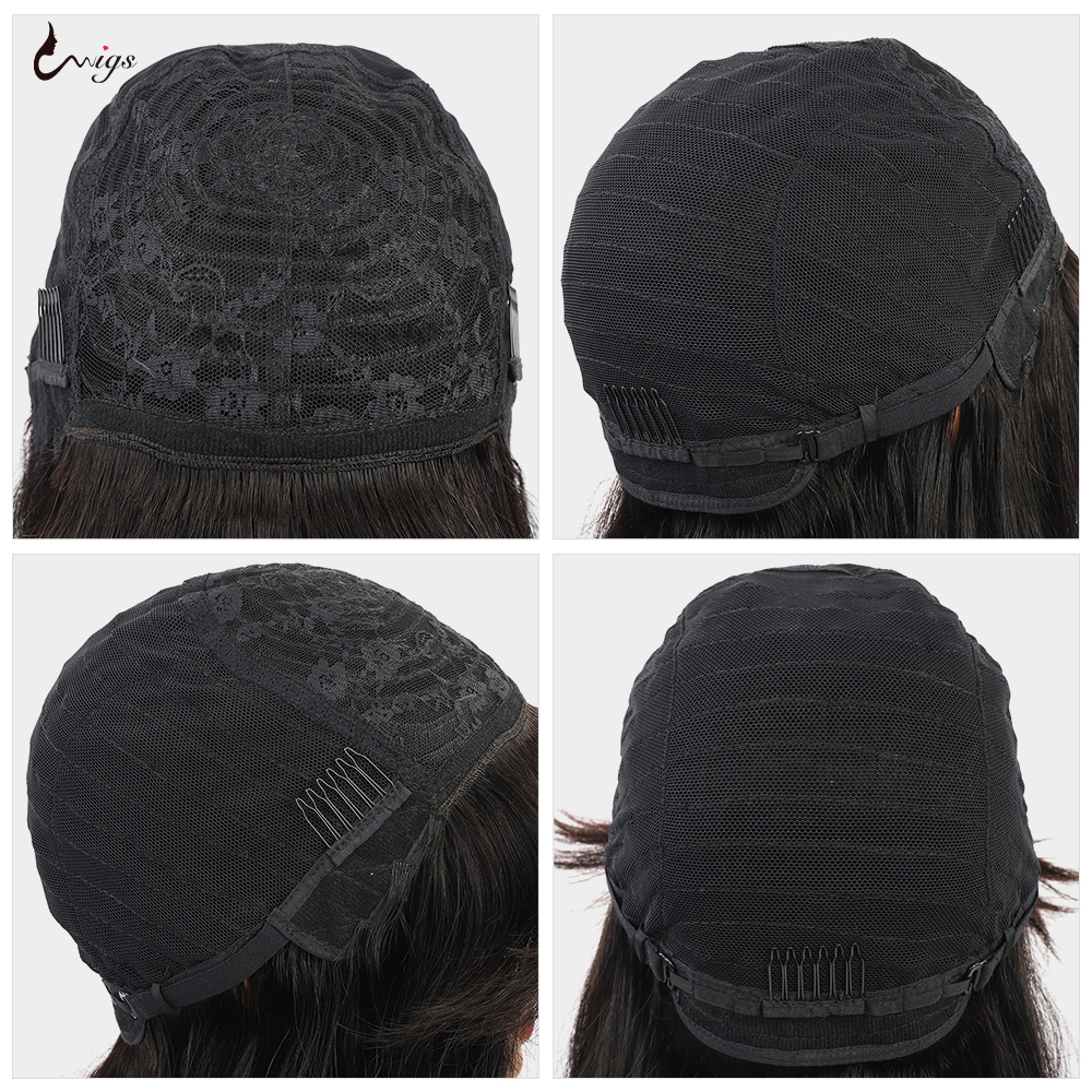 Uwigs 하이라이트 가발 인간의 머리 가발 앞머리 뼈 직선 인간의 머리 가발 전체 기계 가발 생강 오렌지 250 밀도 레이스 가발