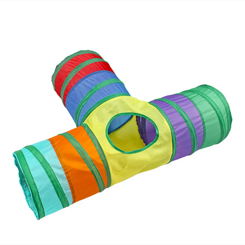 Tunnel pliable pour animaux de compagnie, tube pour chat, jouet de jeu pratique, tunnel étendu, jouets d'intérieur et d'extérieur pour chiots et chatons, exercice de puzzle, cachette