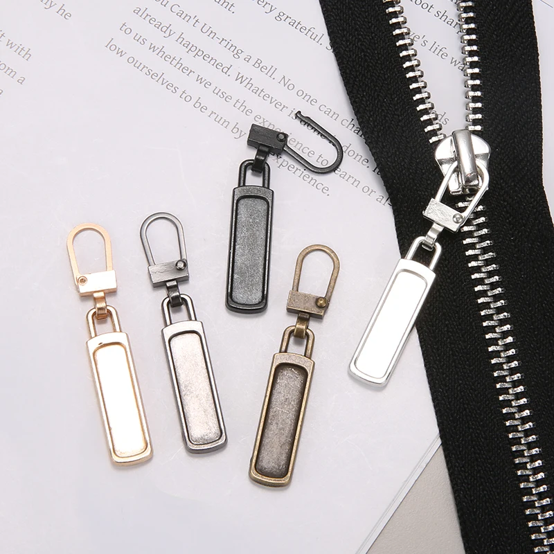 5 ชิ้นเย็บ DIY หัวซิปที่ถอดออกได้ซิปดึงปฏิบัติสะดวกทนทานกระเป๋ากระเป๋าถือกระเป๋าเดินทางกระเป๋าเดินทางกระเป๋าเป้สะพายหลังเต็นท์