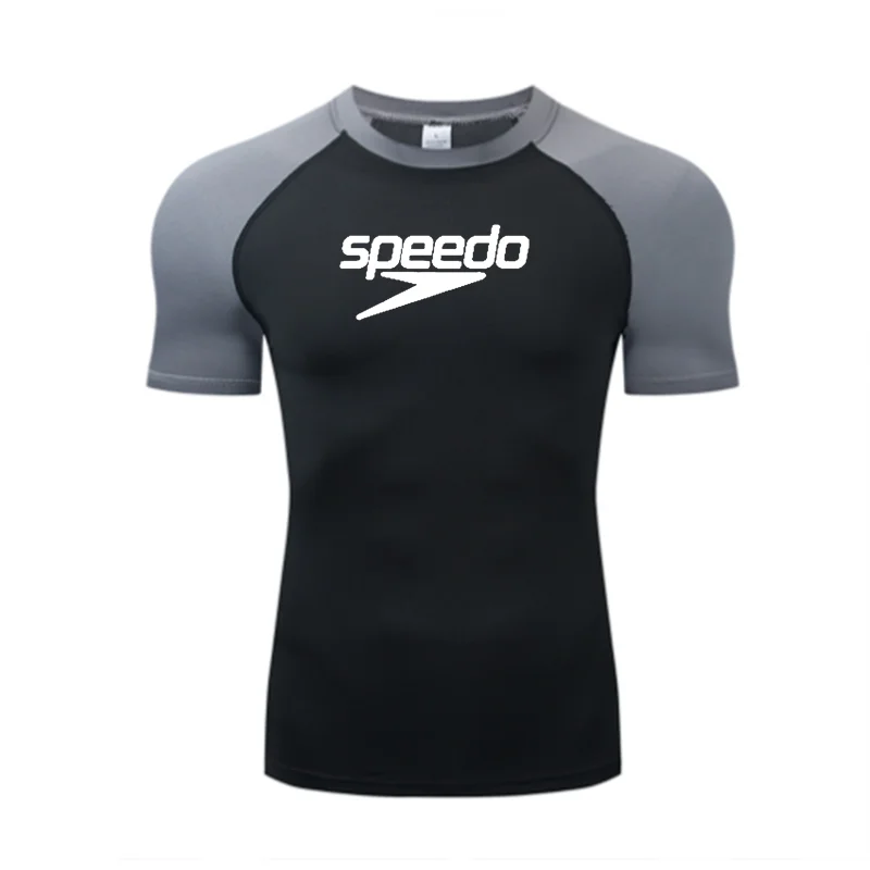 Traje de buceo con protección solar para Surf para hombre, camiseta con protección contra sarpullidos, traje de baño ajustado de manga corta para natación, traje de buceo flotante con protección UV