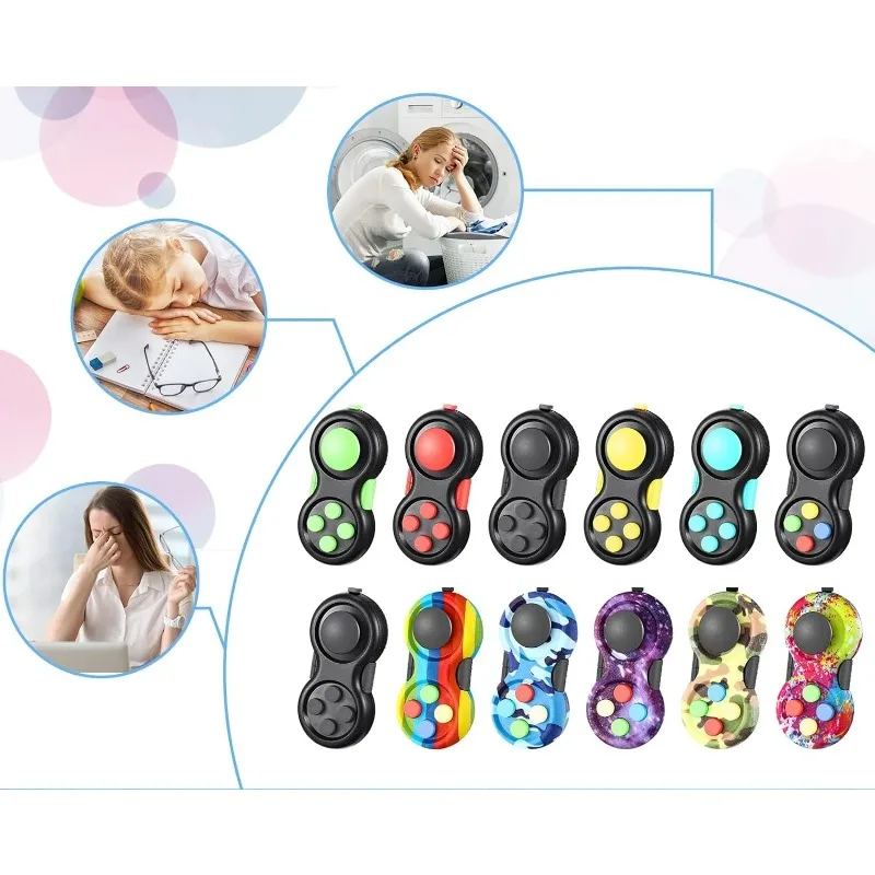 Fidget Pad Retro Classic Fidget Controller Handheld Fidget Game Controller Fun Fidget Pad Packs Classic Fidget Toys