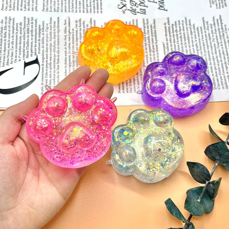 น่ารักการ์ตูน Cat Paw Squishy ของเล่น Mochi Squeeze ของเล่นช้า Rebound ความเครียดบรรเทาของเล่นความเครียด Release มือผ่อนคลายของขวัญ