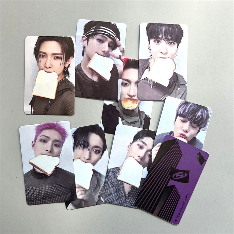 8pcs/set Kpop ATEEZ Album THE WORLD EP.2 : OUTLAW LOMO Card Bread Hongjoong Yunho Yeosang Collectible Gift Postcard Photo Card