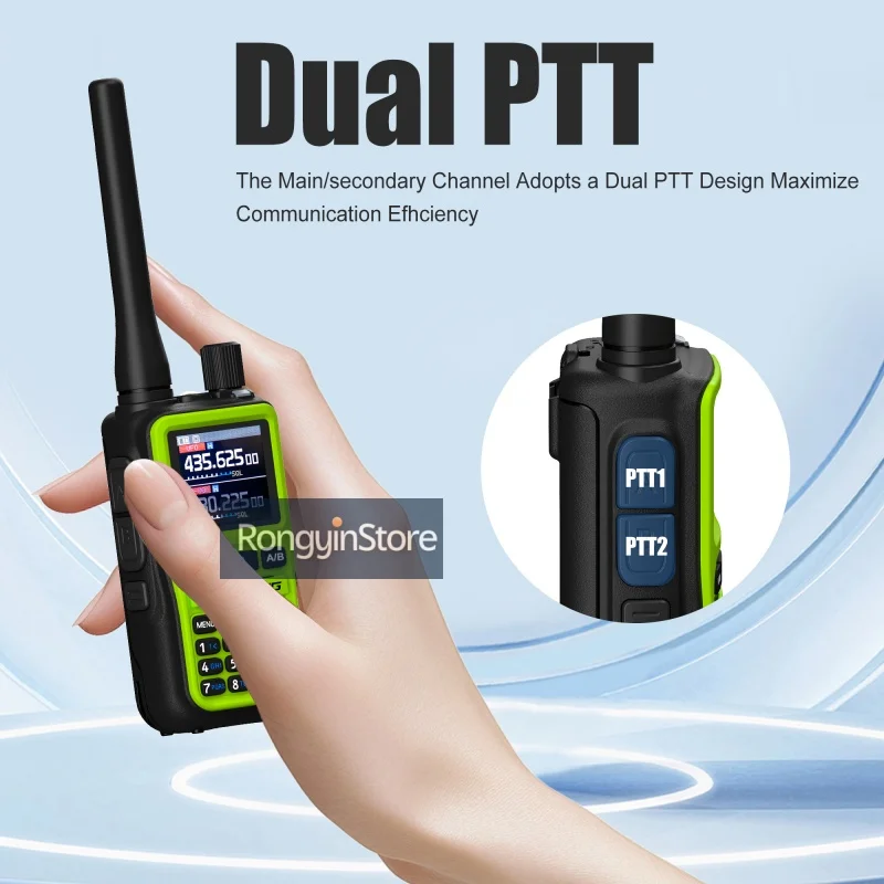 UV 5R Mini Baofeng Walkie Talkie Bluetooth 5W carga de doble banda VHF/UHF USB-C se adapta a todas las operaciones de equipo para campamento de seguridad de hotel