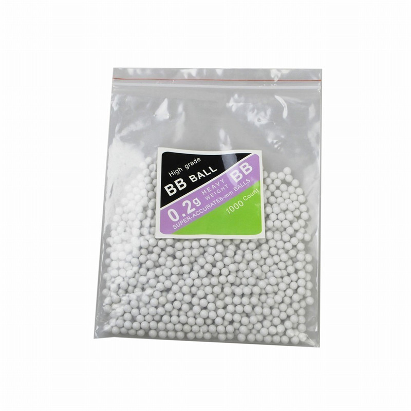 1000 Airsoft BB 6mm Strikeball pçs/saco Acessórios Bola Greve CS Paintball Tático Militar Caça Tiro Bolas Brancas