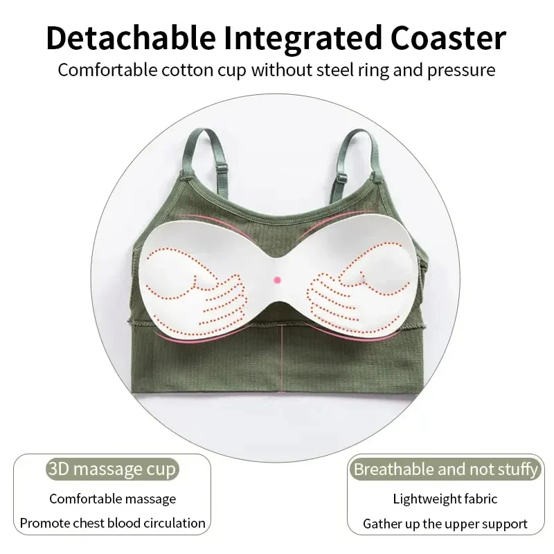 Abbigliamento sportivo senza schienale Donna Reggiseno sportivo da palestra Intimo da donna senza cuciture Tracolla regolabile Gilet da yoga imbottito interno Bralette