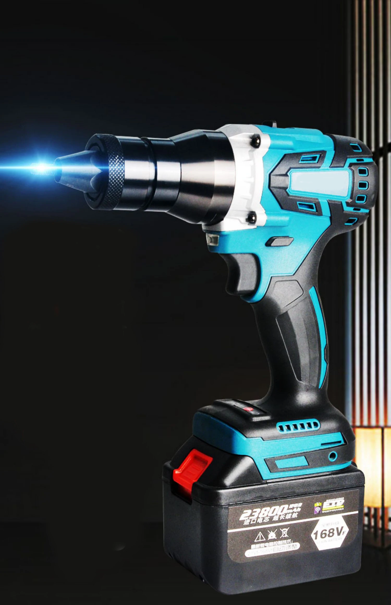 Brushless ไฟฟ้ากดปืนไฟฟ้าอัตโนมัติเต็มรูปแบบ Rivet NUT ปืนหมวกปืนเครื่องมือ Riveter ปืน M3-M12