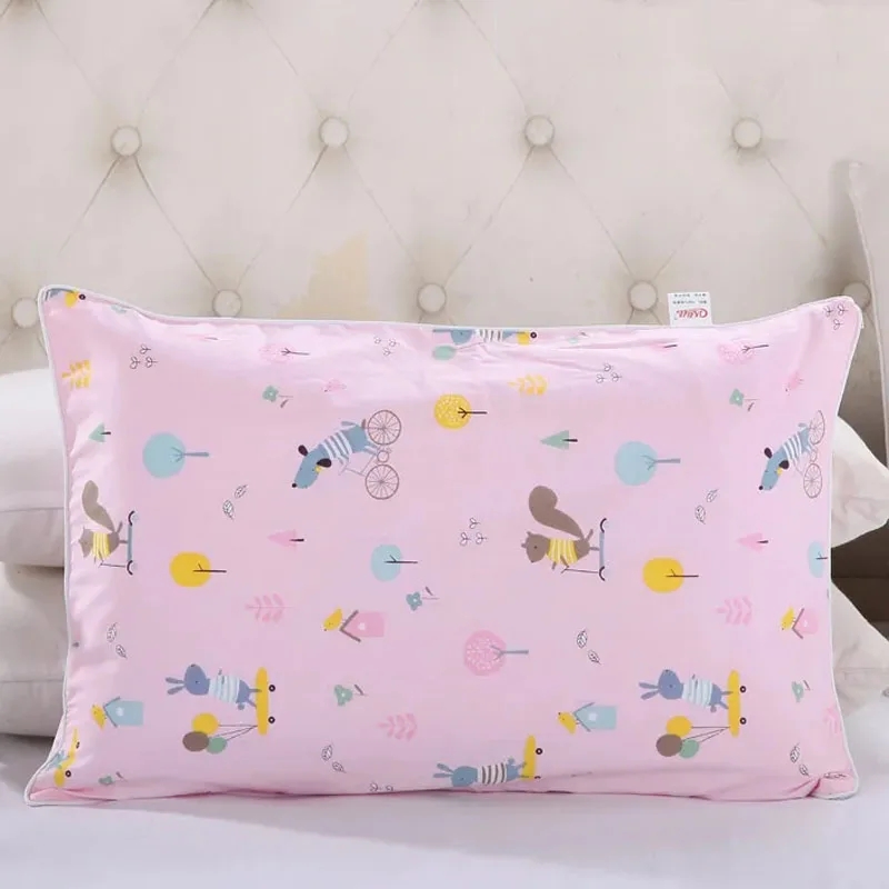Estudante Algodão Zipper Fronha, Bonito Impresso Fronha para Jardim de Infância Bebê Sesta, Menino e Menina, Universal Pillow Core, Capa Protetora