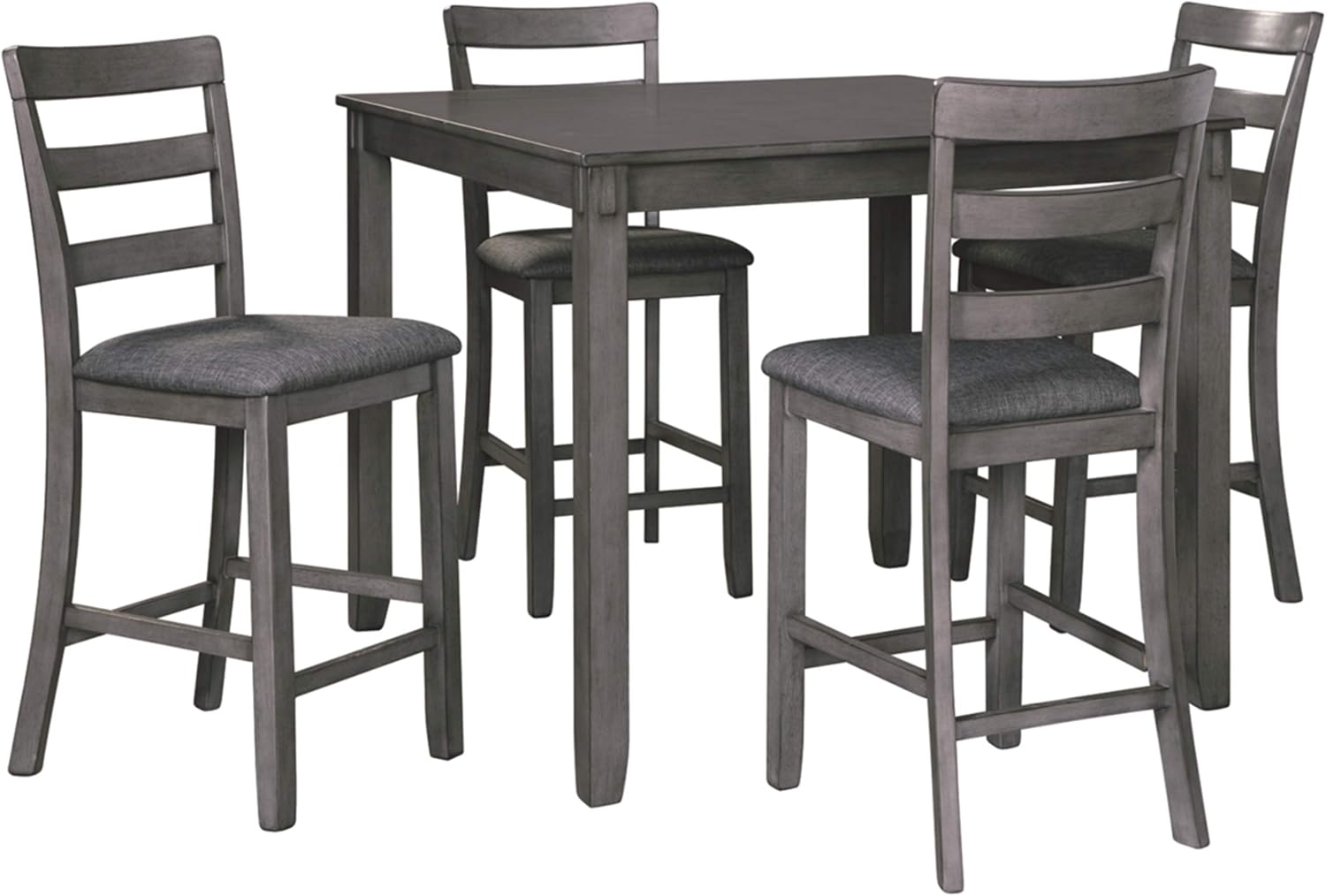 Customizable Bridson 5 Piece Counter Height Dining Room Set, Includes Table & 4 Bar Stools, Gray