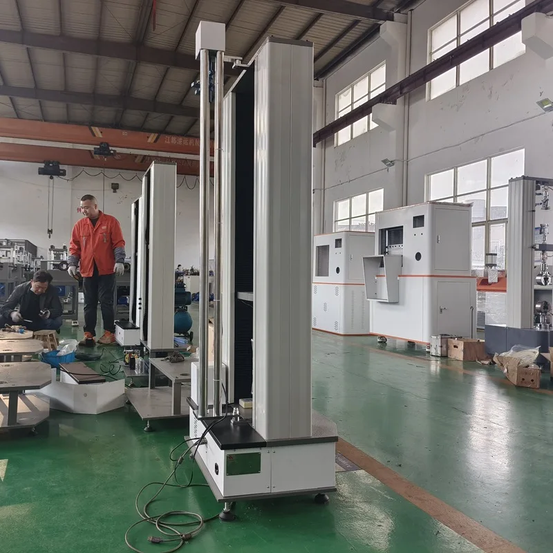 Uji tarik universal yang dikontrol komputer 10KN mesin tarik elektronik penguji tarik kolom ganda