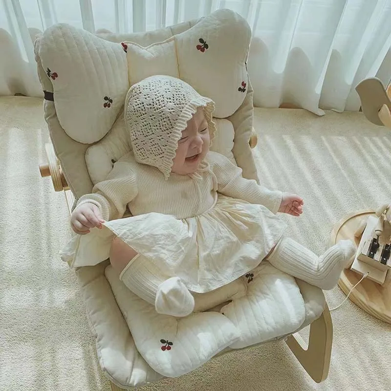 Cojín grueso para asiento de cochecito de bebé, alfombrilla de algodón transpirable, accesorios para cochecito de recién nacido