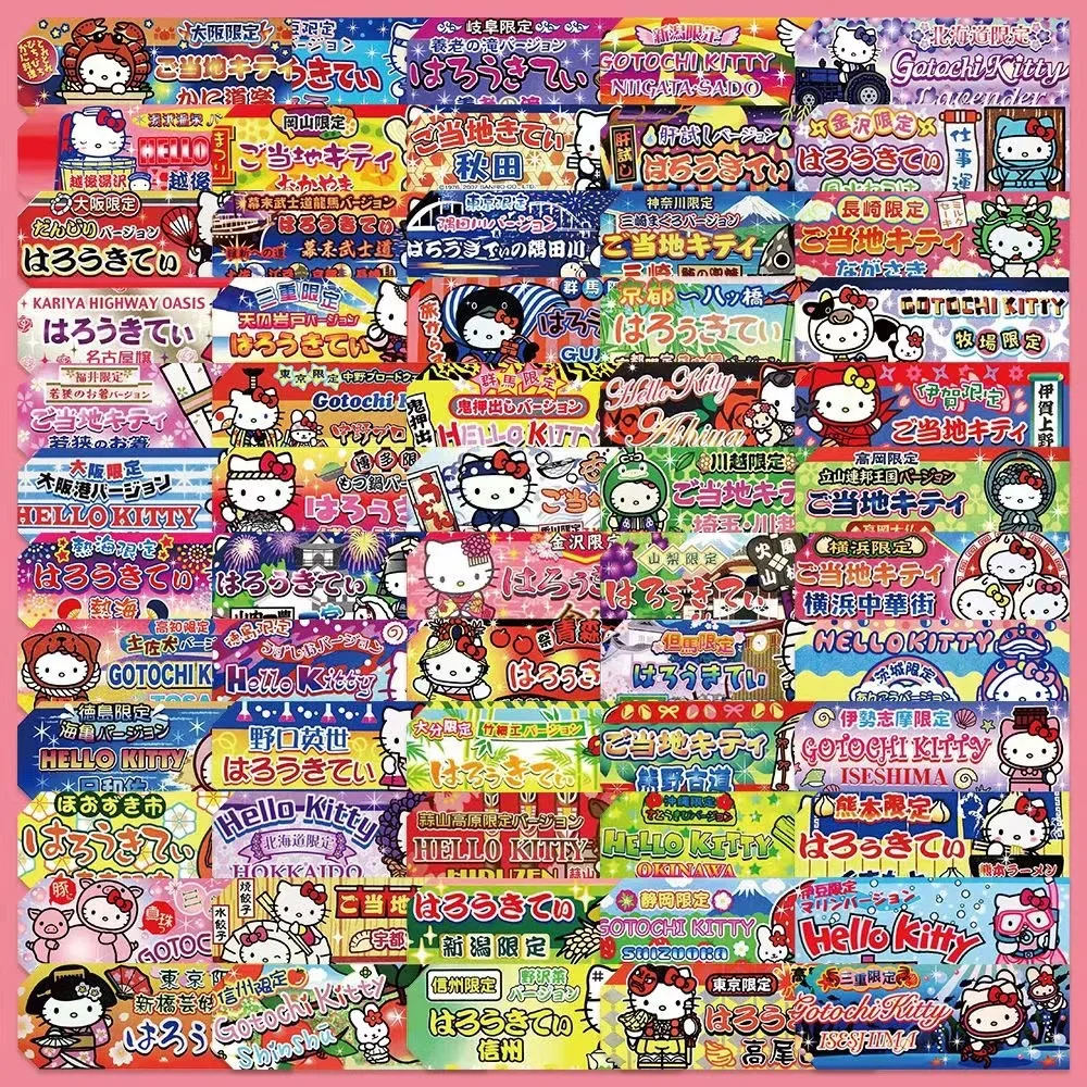 60 pçs kawaii olá kitty etiquetas de vedação adesivos estéticos decorativos papelaria telefone portátil à prova dwaterproof água bonito crianças adesivo presente