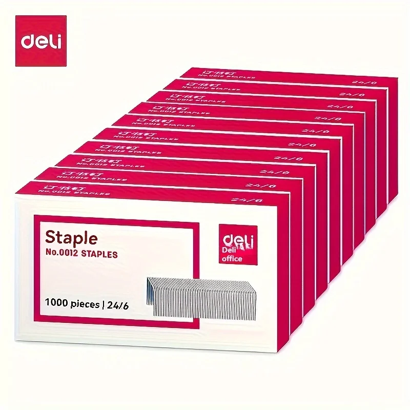 1000 Pieces of 24/6 Office Staple Clips, High-quality Standard Staples for Binding Machines, Strong and Easy To Use,