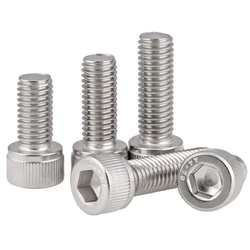 10 Uds tornillo de cabeza hexagonal M1.4 M1.6 M2 M2.5 M3 M4 M5 M6 M8 M10 perno Allen de acero inoxidable DIN912