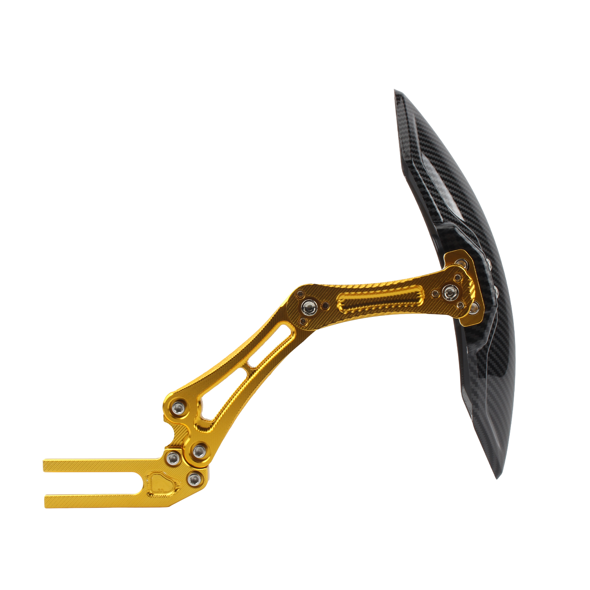 Guardabarros de rueda trasera de aleación de aluminio de fibra de carbono de imitación ajustable para motocicleta, extensor Universal, accesorios para Scooters