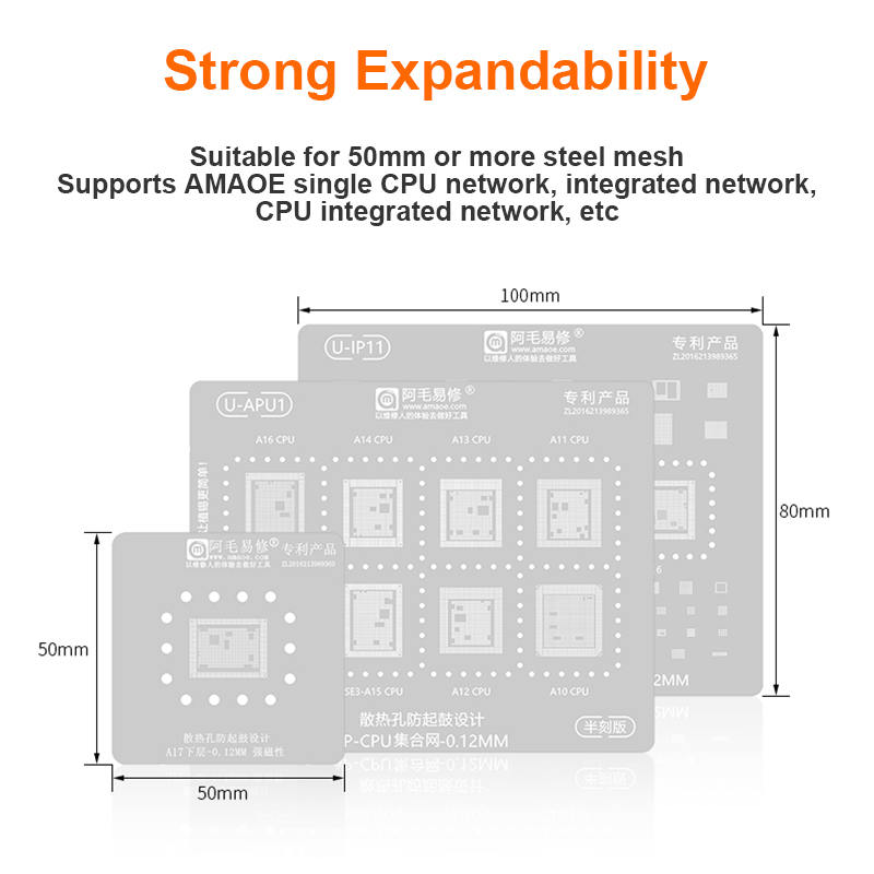 Heat Insulation Planting Tin Pad for Mobile Phone Repair AMAOE PD-C BGA Reballing Platform CPU IC Rework Adsorption Silicon Mat
