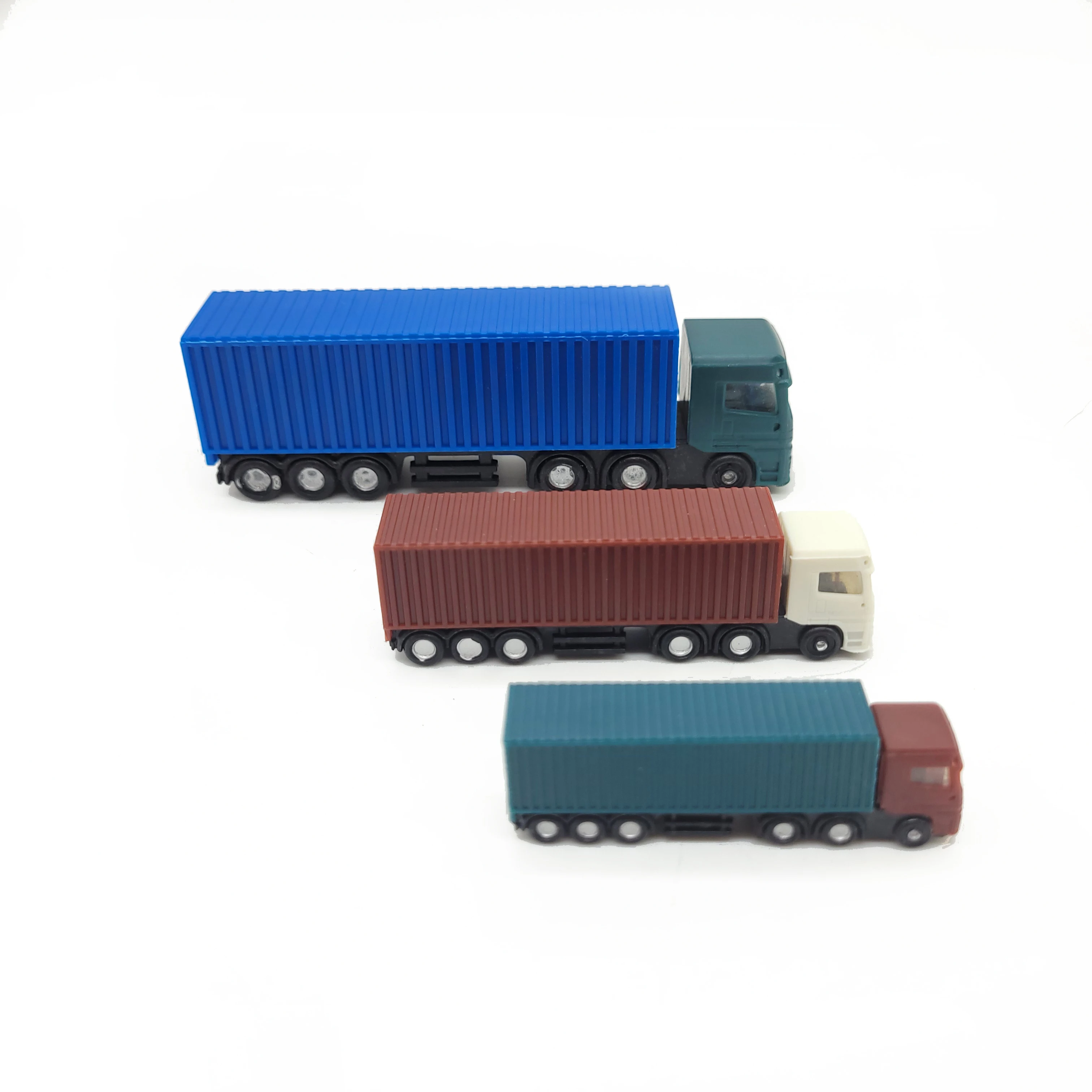 2 Stück Modell-LKW 1:87 1:100 1:150 Maßstab 1:200 Container Building Train Layout Set Modelleisenbahn HO/TT/N-Maßstab Eisenbahnmodellierung
