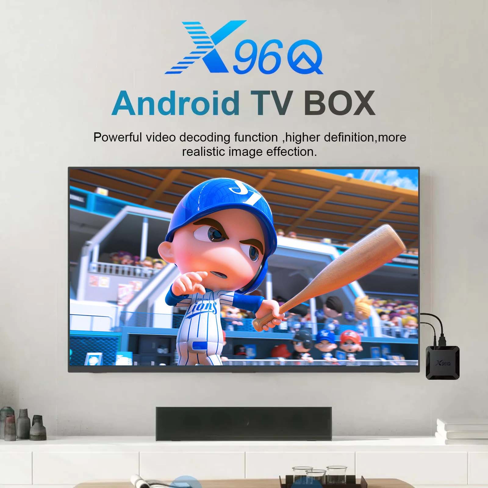 Hot X96Q Android 4K Fast Smart TV BOX 2GB 16GB Allwinner H313 Quad Core Set top box Adequado para várias TV BOXS 1GB8GB
