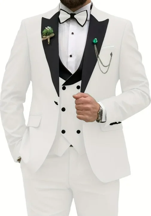 Costume Trois Pièces Décontracté pour Homme, Tenue de Banquet de Mariage, Nouvelle Collection