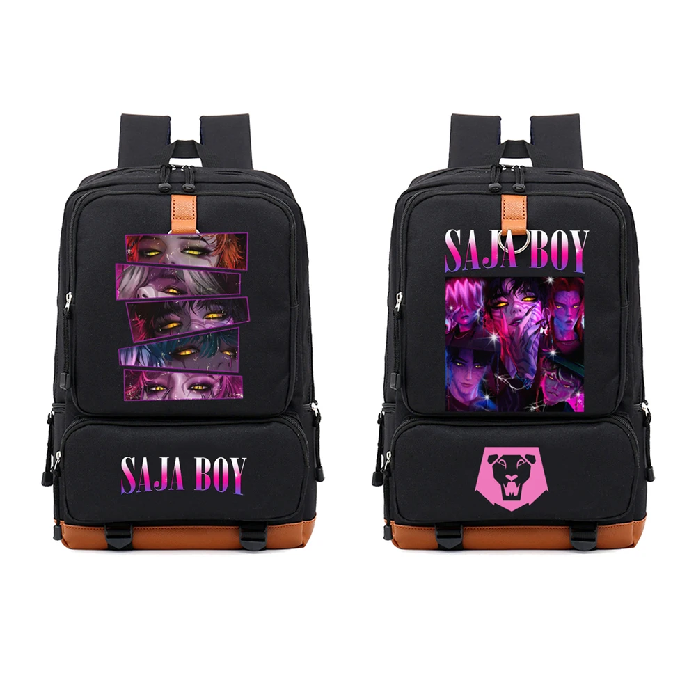 Anime kpop demon hunter saja menino mochila portátil adolescentes estudante saco de livro presente