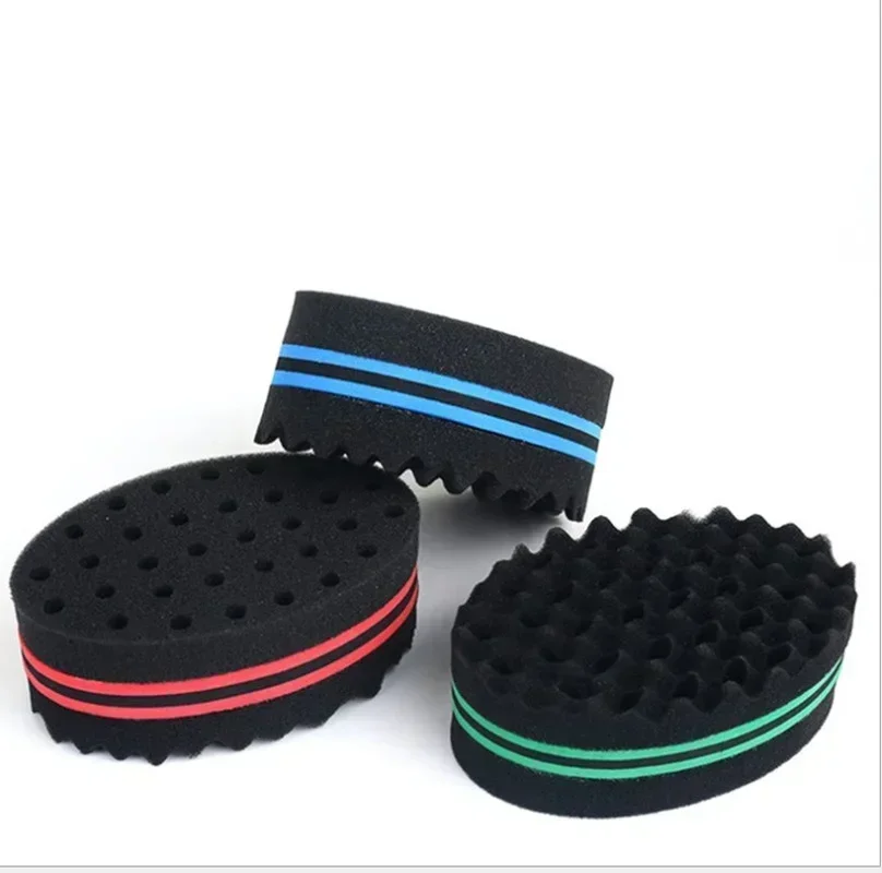 Nieuwe Dubbelzijdige Magische Gedraaide Haarborstel Spons Mode Styling Ovale Geperforeerde Krullende Sponsrol Wasbaar Gereedschap