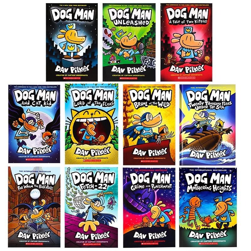 1 libro aleatorio, novedad de 2023, cómics populares originales, las aventuras del perro, 8 Dav Pilkey Dogman, libro de novela en inglés para niños