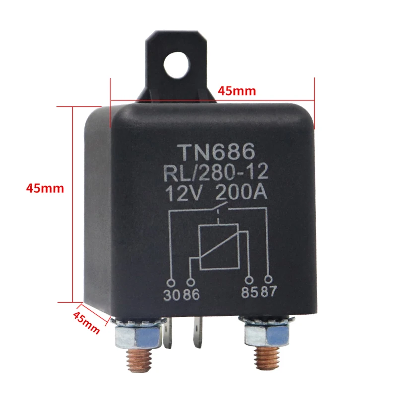 Relé atual alto que começa o carro pesado automotivo do começo do poder 200A 100A 12V/24V